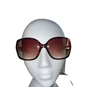 Panama‎ Jack Sunglasses Brown Tortoise Shell Gold Accent Bamboo Pattern Arms